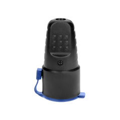 Gummikontaktuttag IP44 med jordning, svart, Schuko-version