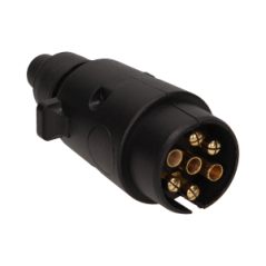 Kontaktdon för släpvagn, plast, 7-stift, 12/24V