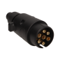Kontaktdon för släpvagn, plast, 7-stift, 12/24V