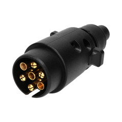 Kontaktdon för släpvagn, plast, 7-stift, 12/24V