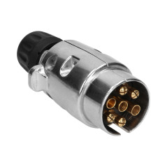 Kontaktdon för släpvagn, aluminium, 7 stift, 12/24V