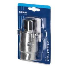 Kontaktdon för släpvagn, aluminium, 7 stift, 12/24V