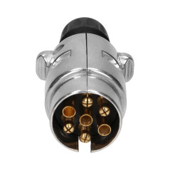 Kontaktdon för släpvagn, aluminium, 7 stift, 12/24V