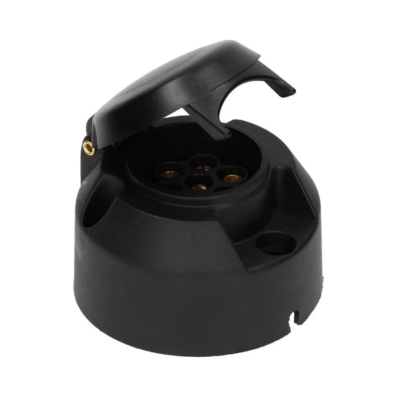 Dragkrok för släpvagn, plast, 7-stift, 12/24V