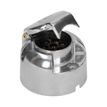 Dragfäste för släpvagn, aluminium, 7-stift, 12/24V