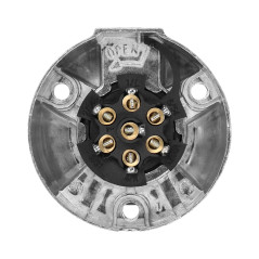 Dragfäste för släpvagn, aluminium, 7-stift, 12/24V