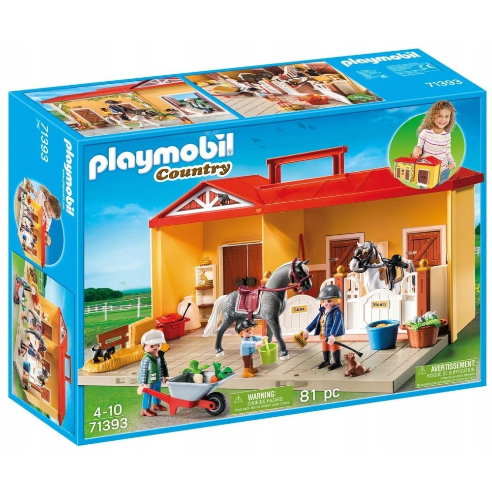 Set med landfigurer 71393 ny portabel stall Set med landfigurer 71393 ny portabel stall