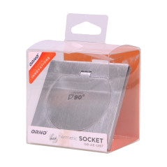 Tätningsskyddat eluttag, IP55 rostfritt stål