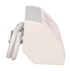 Möbeluttag 2x2P+Z, schuko, vit-silver