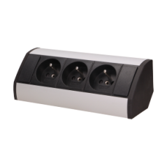 Möbeluttag 3x2P+Z, svart-silver