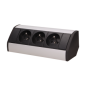 Möbeluttag 3x2P+Z, svart-silver