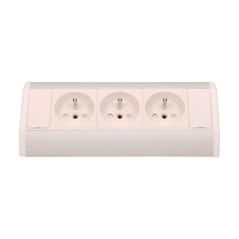 Möbeluttag 3x2P+Z, vit-silver