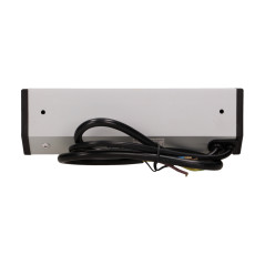 Möbeluttag 2x2P+Z med strömbrytare, svart-silver