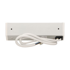 Möbeluttag 2x2P+Z med strömbrytare, vit-silver