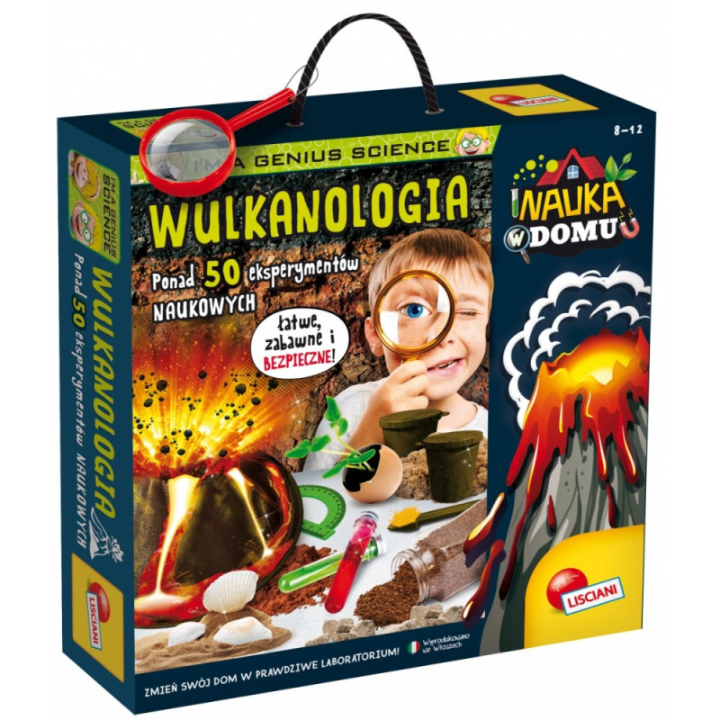 Vetenskaplig uppsättning - jag är ett geni - vulkanologi.