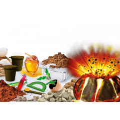 Vetenskaplig uppsättning - jag är ett geni - vulkanologi.