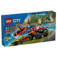 Klossar city 60412 terrängbrandbil med räddningsbåt