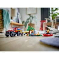 Klossar city 60412 terrängbrandbil med räddningsbåt