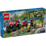 Klossar city 60412 terrängbrandbil med räddningsbåt