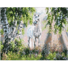 Diamantmosaik - en häst i skogen | HandlaSmidigt.se