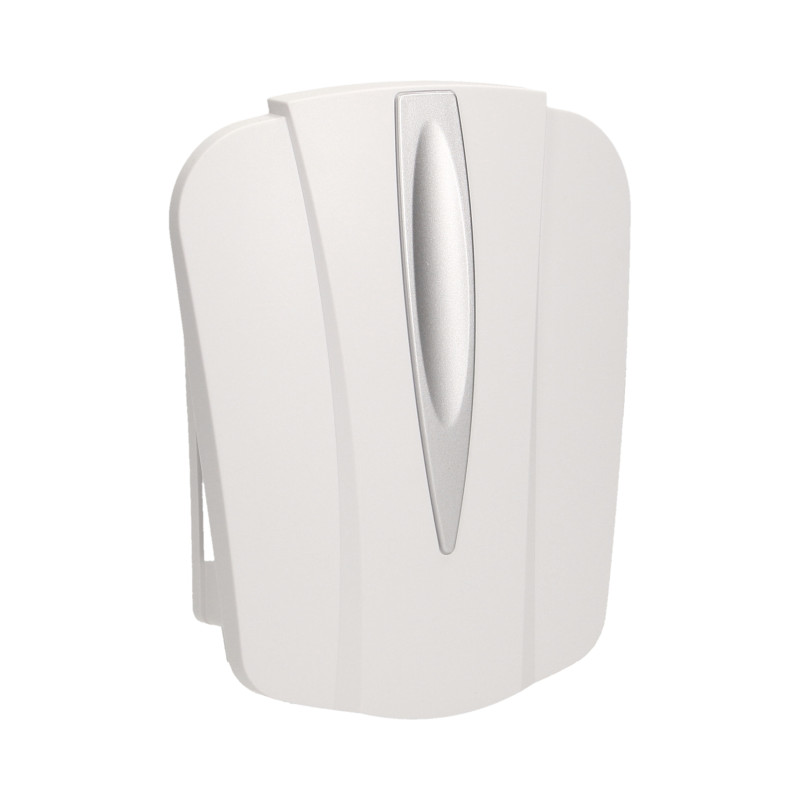 Elektromekanisk tvåtonig ringklocka 8V, vit