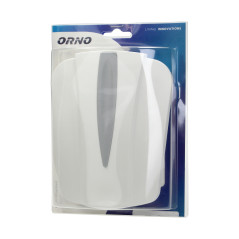 Elektromekanisk tvåtonig ringklocka 8V, vit