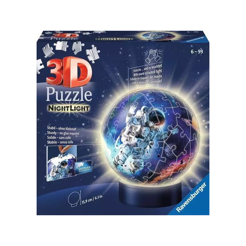 Pussel 3D Lysande astronautkula