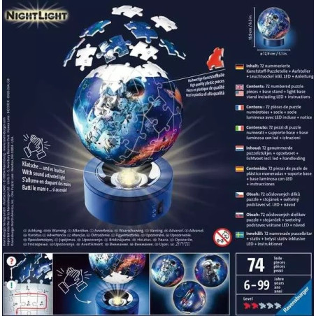 Pussel 3D Lysande astronautkula