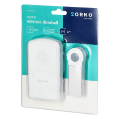 Trådlös ringklocka DISCO DC, batteridriven, inlärningssystem, 1 ljud, 70m