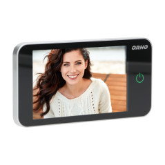 Elektronisk dörrkikare 4', vidvinkelobjektiv, batteridriven, silver