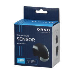 Rörelsesensor 180 grader, vertikal och horisontell justering, IP44, 1200W, svart