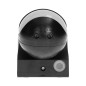 Rörelsesensor 180 grader, vertikal och horisontell justering, IP44, 1200W, svart