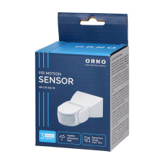 Rörelsesensor 180 grader, vertikal och horisontell justering, IP65, 1200W, vit