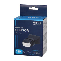 Rörelsesensor 180 grader, vertikal och horisontell justering, IP65, 1200W, svart