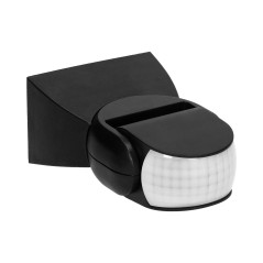 Rörelsesensor 180 grader, vertikal och horisontell justering, IP65, 1200W, svart