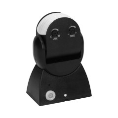 Rörelsesensor 180 grader, vertikal och horisontell justering, IP65, 1200W, svart