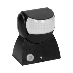 Rörelsesensor 180 grader, vertikal och horisontell justering, IP65, 1200W, svart