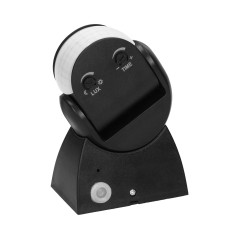 Rörelsesensor 180 grader, vertikal och horisontell justering, IP65, 1200W, svart