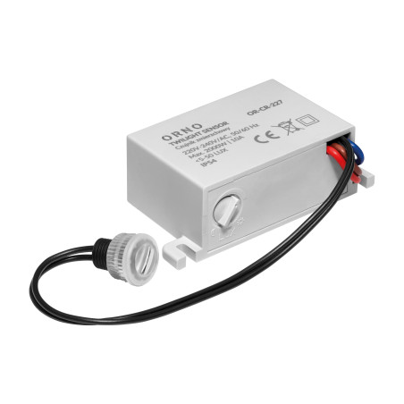 Skymningssensor med extern sond, IP54, mini, 2000W