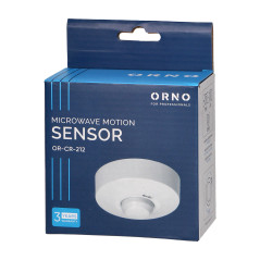 Mikrovågsrörelsesensor med skydd, 360 grader. IP20, 1200W, ytmontage