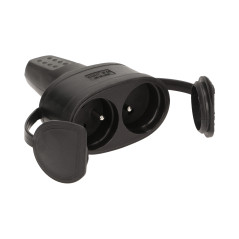 Tätta, dubbla gummikontakter 2P+Z, IP44