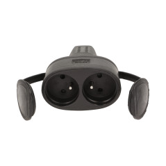 Tätta, dubbla gummikontakter 2P+Z, IP44