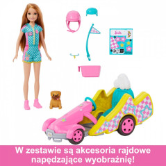 Barbie-dockan Stacie och filmfordonet go-kart | HandlaSmidigt.se