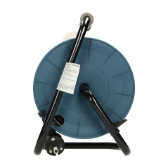 Förlängningssladd MINI, 4 uttag 2P+Z, metallställ, polwinit H05VV-F 3x1mm², längd 15m, grå, Schuko-version.