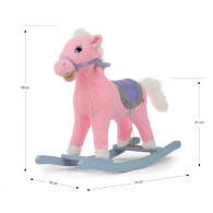 Koń na biegunach Łatek pink
