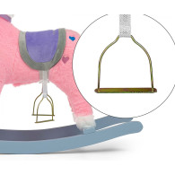 Koń na biegunach Łatek pink