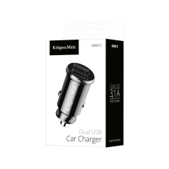 Bil laddare Kruger&Matz dual USB 3100 mA med Quick Charge 3.0-funktion
