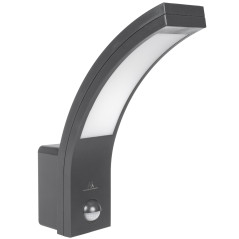 LED-lampa med rörelsesensor från Maclean, PIR-rörelsesensor, grå färg, 10W, IP54, 750lm, neutral vit (4000K) MCE244 GR