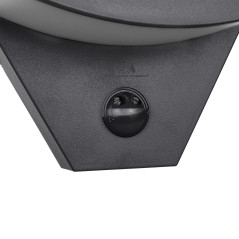 LED-lampa med rörelsesensor från Maclean, infraröd rörelsesensor, svart färg, 10W, IP54, 800lm, MCE290 B