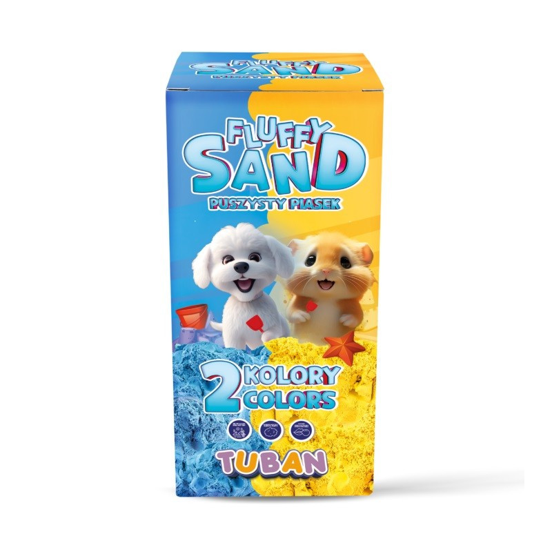 Sandig och fluffig - set i blått och gult